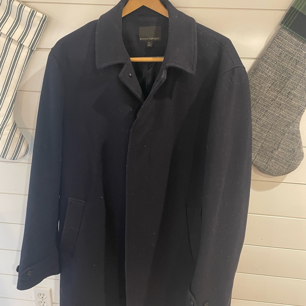 Banana Republic Navy blue wool trench coat